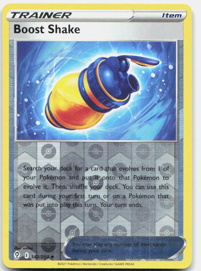 Boost Shake 142/203 Uncommon Evolving Skies Pokemon Reverse Holo Near Mint