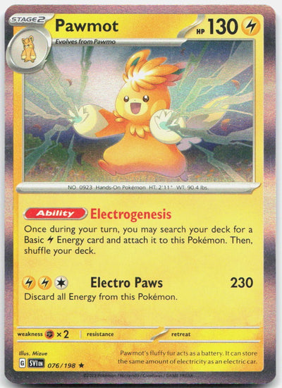 Pawmot 076/198 Rare Scarlet & Violet Pokemon Holo Near Mint