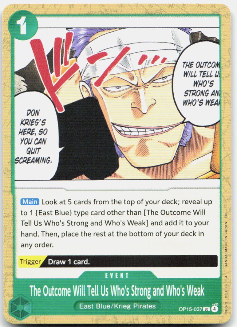 The Outcome Will Tell Us Who.. UC Adventure on Kami's Island Release OP15-037 NM