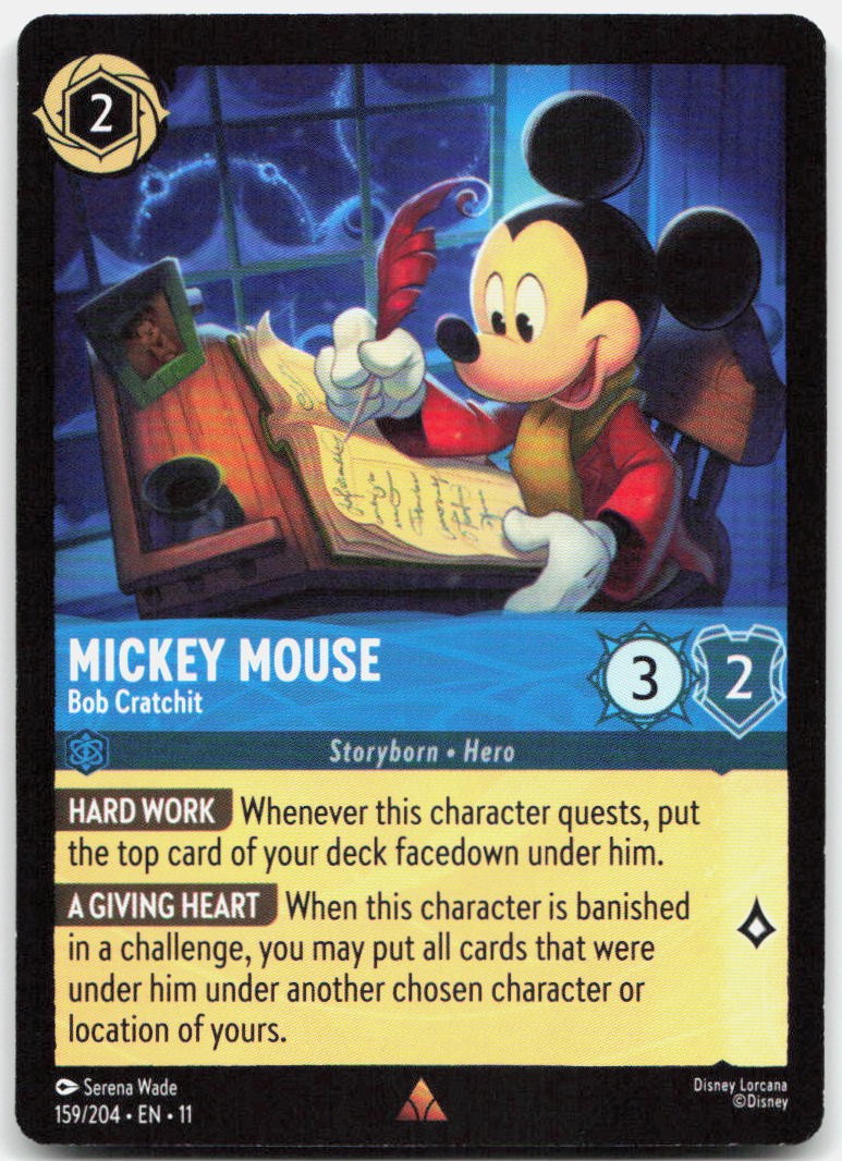 Mickey Mouse - Bob Cratchit Rare Winterspell 159/204 NM