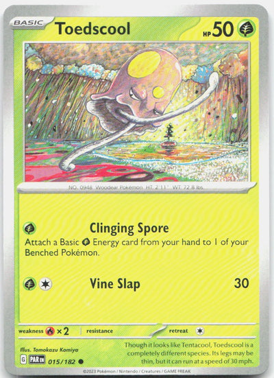 Toedscool 015/182 Common Paradox Rift Pokemon Near Mint