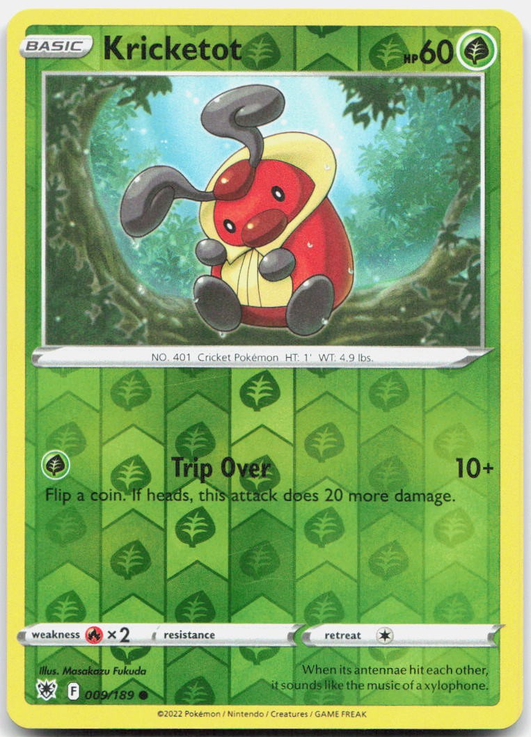 Kricketot Reverse Holo Common SWSH10: Astral Radiance 009/189 NM