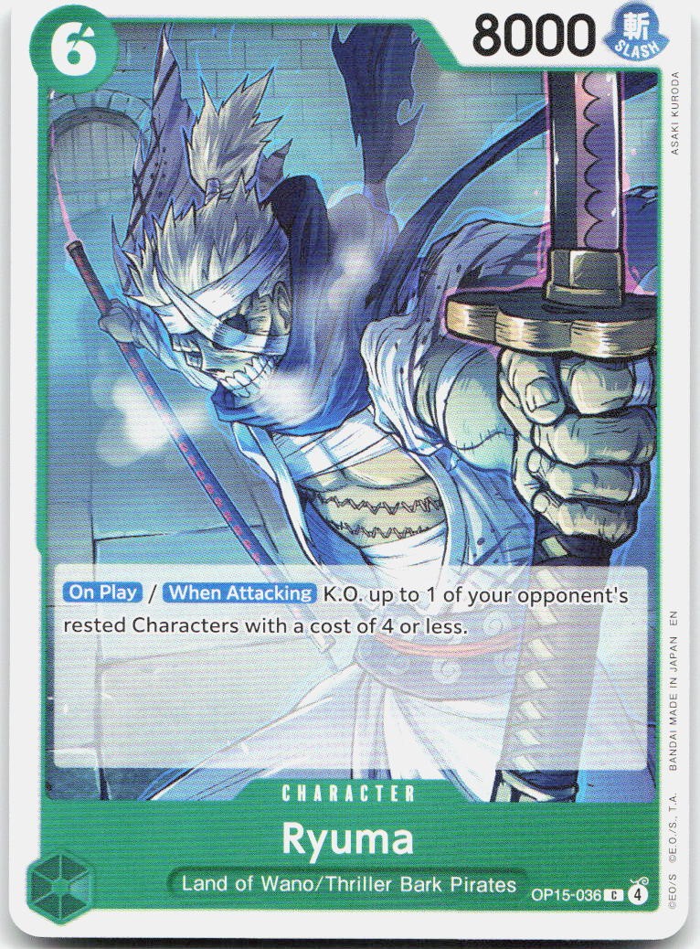 Ryuma C Adventure on Kami's Island Release Event Cards OP15-036 NM