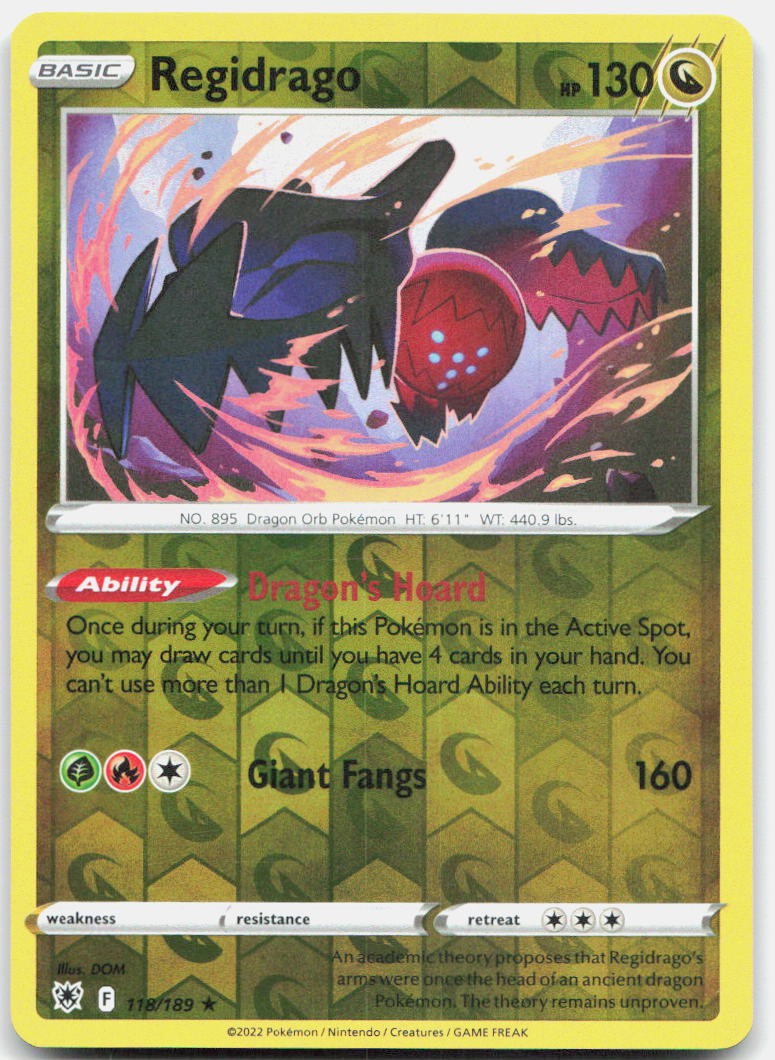Regidrago 118/189 Rare Astral Radiance Pokemon Reverse Holo Near Mint