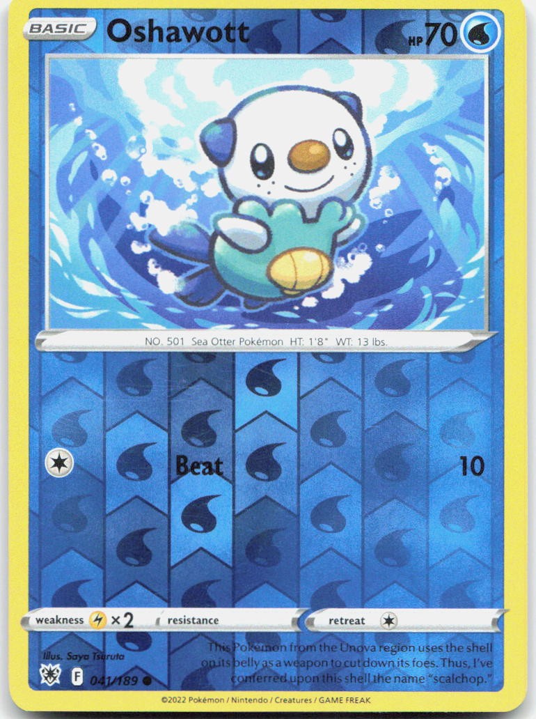 Oshawott Reverse Holo Common SWSH10: Astral Radiance 041/189 NM
