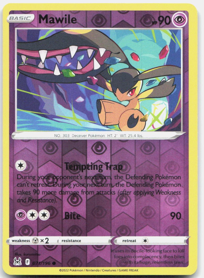 Mawile 071/196 Common Lost Origin Pokemon Reverse Holo Near Mint