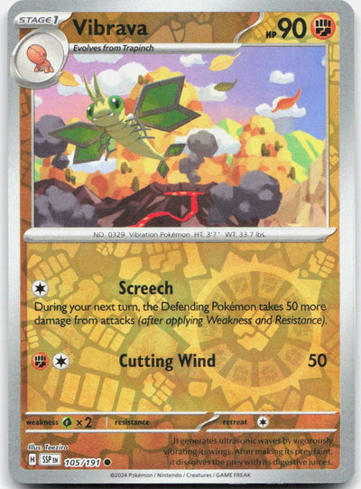 Vibrava Reverse Holo Common SV08: Surging Sparks 105/191 NM