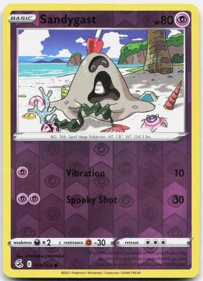 Sandygast Reverse Holo Common SWSH08: Fusion Strike 125/264 NM