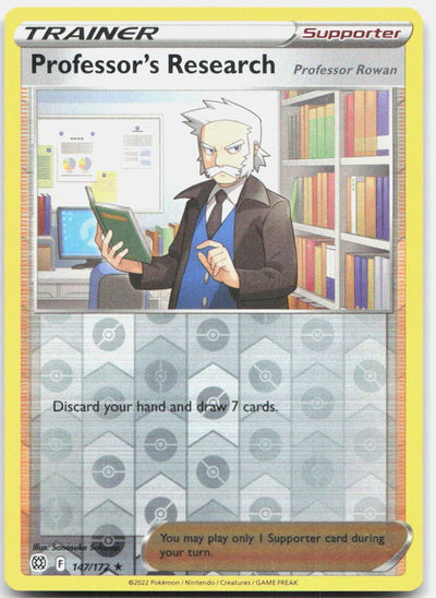 Professor's Research 147/172 Holo Rare Brilliant Stars Pokemon Reverse Holo NM