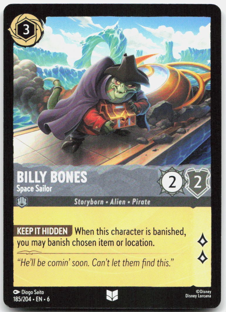 Billy Bones - Space Sailor Uncommon Azurite Sea 185/204 NM