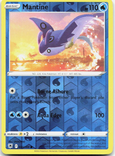Mantine Reverse Holo Common SWSH10: Astral Radiance 034/189 NM