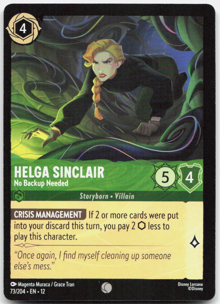 Helga Sinclair - No Backup Needed Common Wilds Unknown 73/204 NM