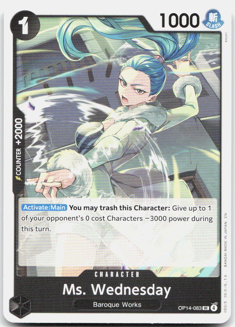 Ms. Wednesday UC The Azure Sea's Seven Release Event Cards OP14-083 NM