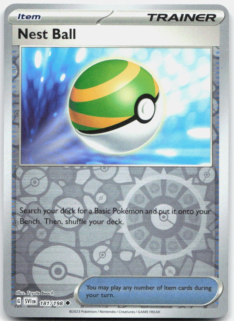 Nest Ball - Reverse Holo Uncommon SV01: Scarlet & Violet Base Set 181/198 NM