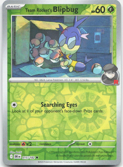 Team Rocket's Blipbug Reverse Holo Common SV10: Destined Rivals 015/182 NM