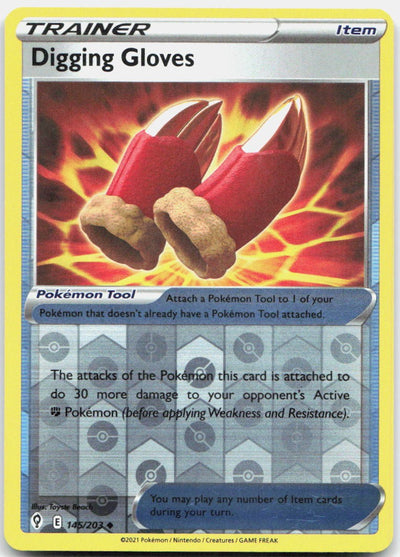 Digging Gloves Reverse Holo Uncommon SWSH07: Evolving Skies 145/203 NM