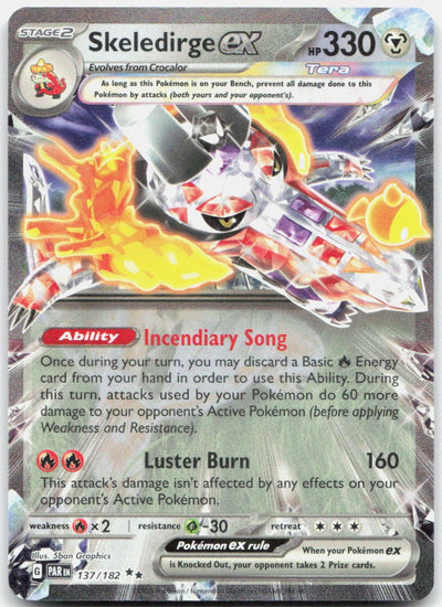 Skeledirge ex 137/182 Double Rare Paradox Rift Pokemon Holo Near Mint