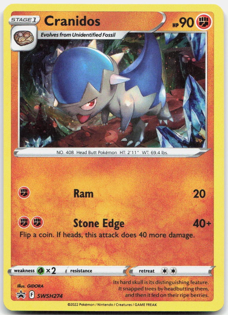 Cranidos Holo Promo SWSH: Sword & Shield Promo Cards SWSH274 NM