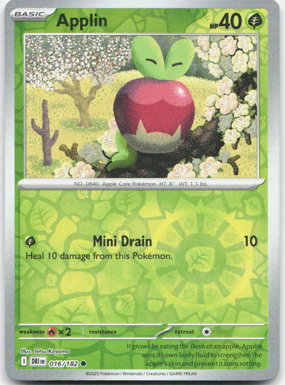 Applin Reverse Holo Common SV10: Destined Rivals 016/182 NM