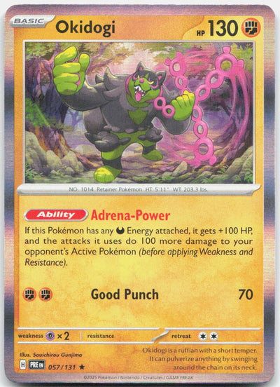 Okidogi 057/131 Holo Rare Prismatic Evolutions Pokemon Near Mint