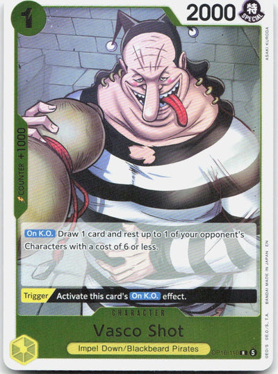 Vasco Shot OP16-110 Rare The Time of Battle One Piece Foil Near Mint