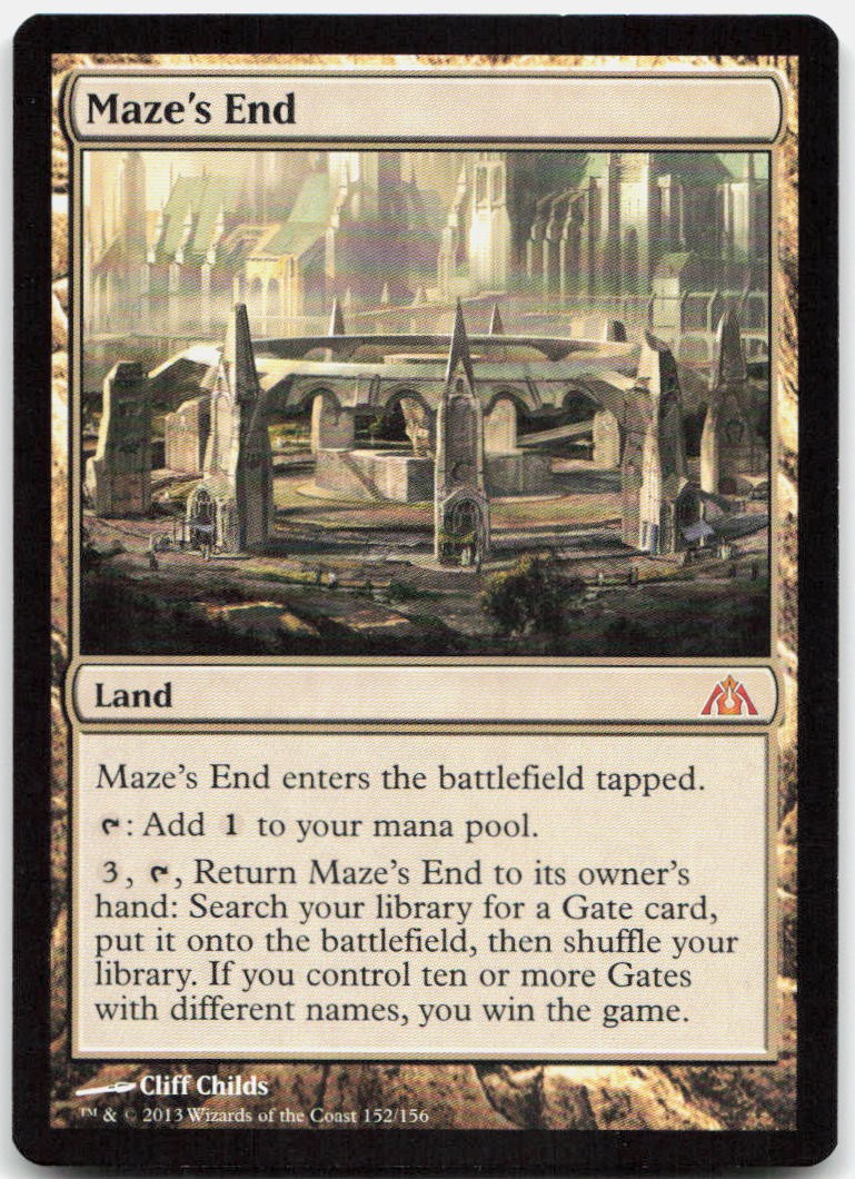 Maze's End 152 Mythic Dragon's Maze Magic: The Gathering Lightly Played