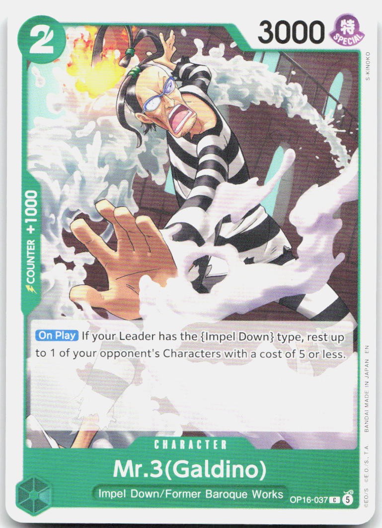 Mr.3(Galdino) (037) C The Time of Battle OP16-037 NM