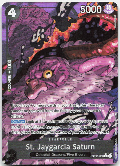St. Jaygarcia Saturn (Alternate Art) Foil R Carrying On His Will OP13-083 NM