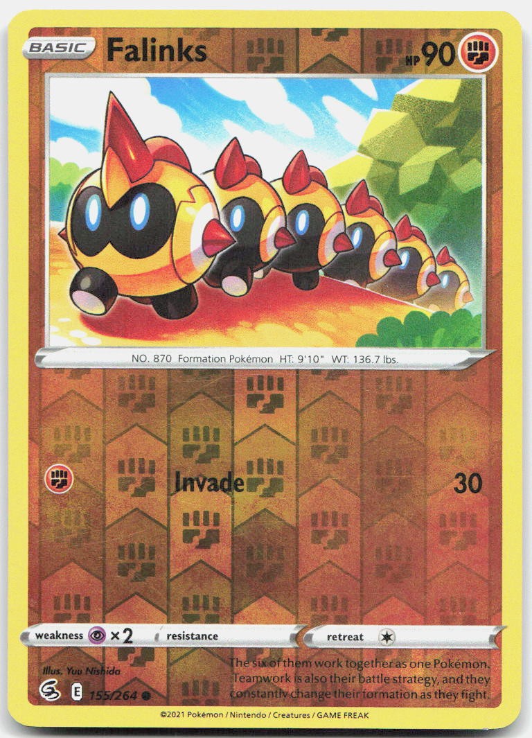 Falinks 155/264 Common Fusion Strike Pokemon Reverse Holo Near Mint