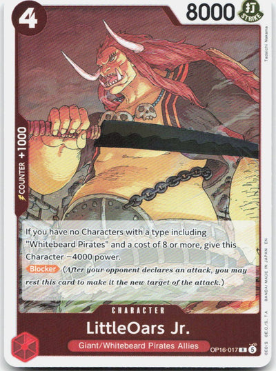 LittleOars Jr. OP16-017 Rare The Time of Battle One Piece Foil Near Mint