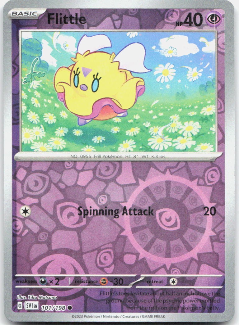 Flittle 101/198 Common Scarlet & Violet Pokemon Reverse Holo Near Mint