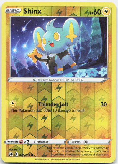 Shinx (40) Reverse Holo Common SWSH: Crown Zenith 040/159 NM