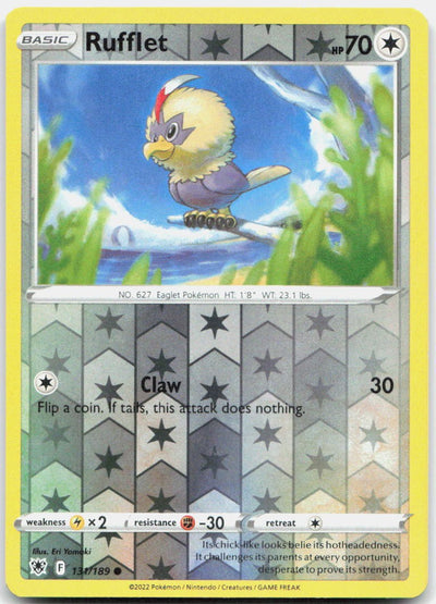 Rufflet Reverse Holo Common SWSH10: Astral Radiance 131/189 NM
