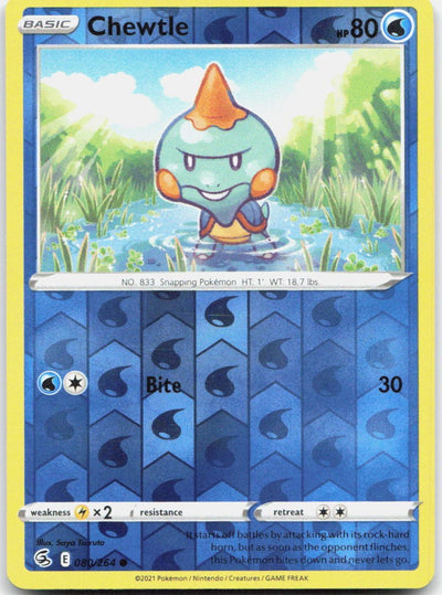 Chewtle Reverse Holo Common SWSH08: Fusion Strike 080/264 NM