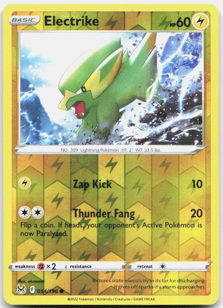 Electrike Reverse Holo Common SWSH11: Lost Origin 054/196 NM