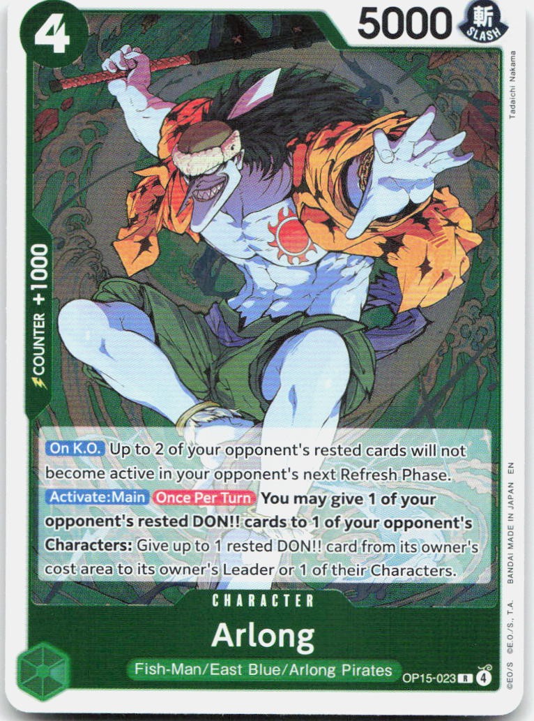 Arlong OP15-023 Rare Adventure on Kami's Island One Piece Foil Near Mint
