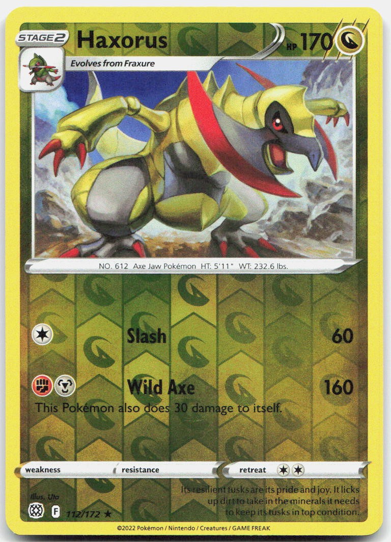 Haxorus Reverse Holo Rare SWSH09: Brilliant Stars 112/172 NM