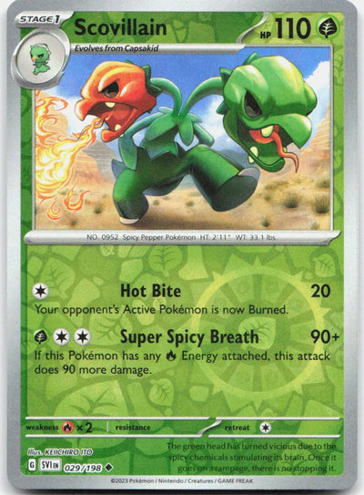 Scovillain Reverse Holo Uncommon SV01: Scarlet & Violet Base Set 029/198 NM