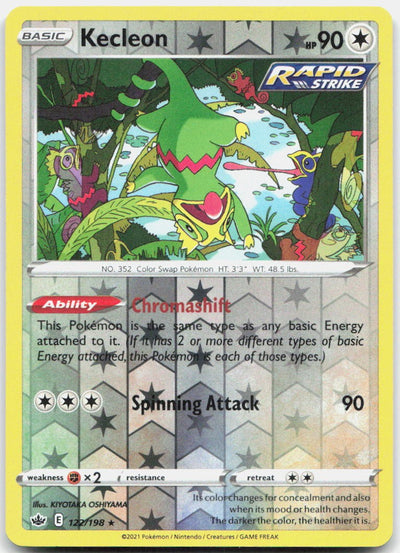 Kecleon 122/198 Rare Chilling Reign Pokemon Reverse Holo Near Mint