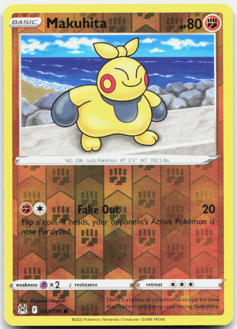 Makuhita Reverse Holo Common SWSH11: Lost Origin 097/196 NM