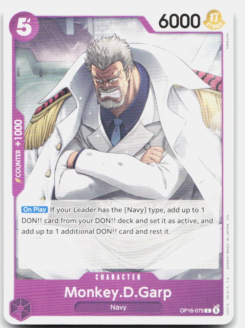 Monkey.D.Garp C The Time of Battle OP16-075 NM