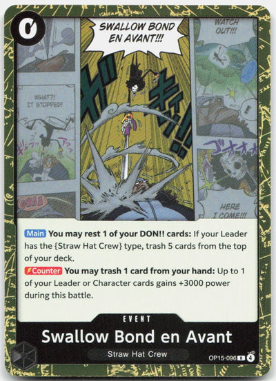 Swallow Bond en Avant OP15-096 Rare Adventure on Kami's Island One Piece Foil NM