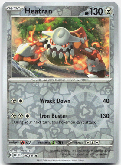 Heatran Reverse Holo Uncommon SV: Prismatic Evolutions 068/131 NM