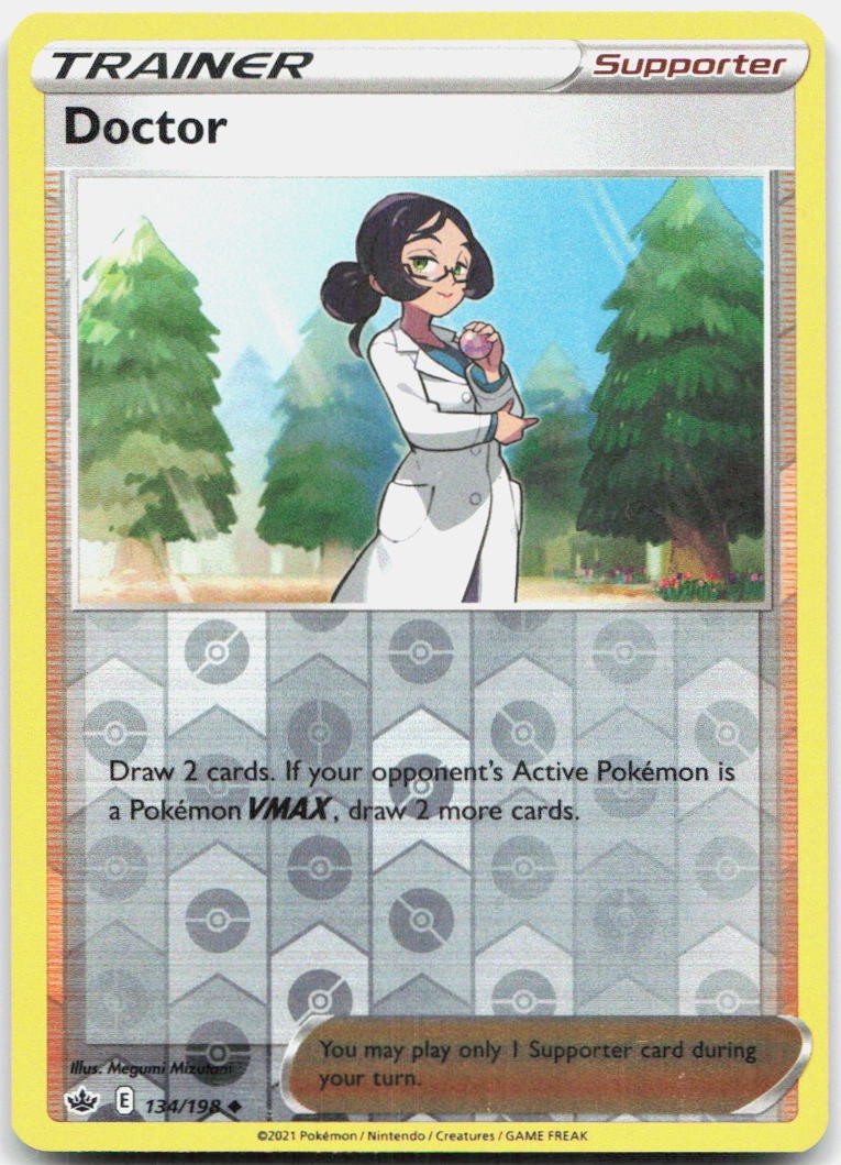Doctor 134/198 Uncommon Chilling Reign Pokemon Reverse Holo Near Mint