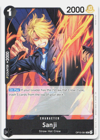 Sanji () UC Adventure on Kami's Island Release Event Cards OP15-081 NM