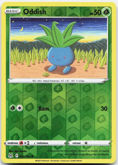Oddish Reverse Holo Common SWSH11: Lost Origin 001/196 NM