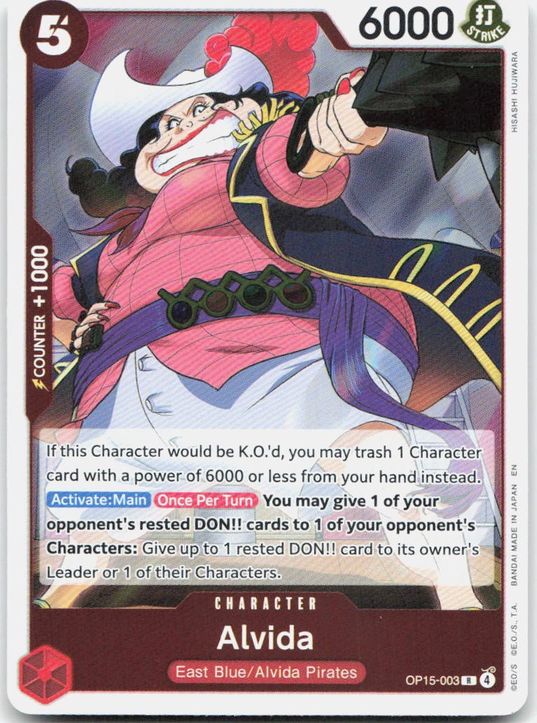 Alvida OP15-003 Rare Adventure on Kami's Island One Piece Foil Near Mint