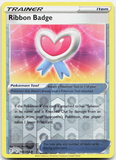 Ribbon Badge Reverse Holo Uncommon SWSH07: Evolving Skies 155/203 NM