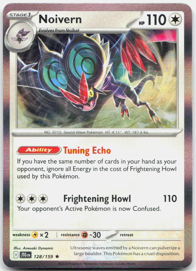 Noivern 128/159 Rare Journey Together Pokemon Holo Near Mint