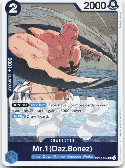 Mr.1(Daz.Bonez) OP16-054 Rare The Time of Battle One Piece Foil Near Mint